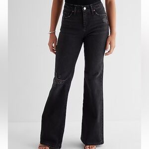 Express Black Flare & Wide Leg Jeans